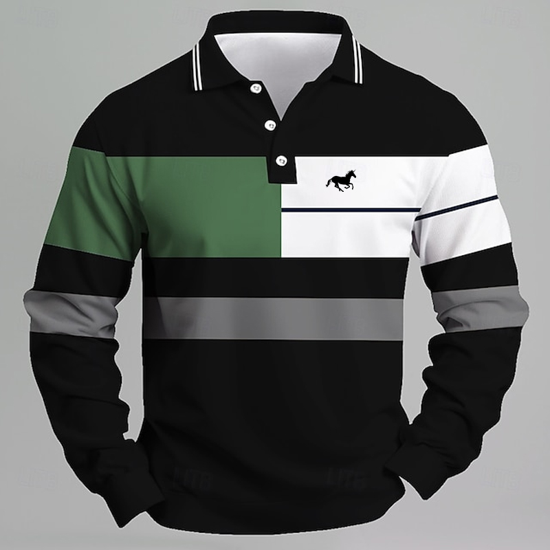 Kaos Polo Pria Bergaris dengan - Golf Equipment Cheap ulasan dan harga